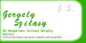 gergely szilasy business card